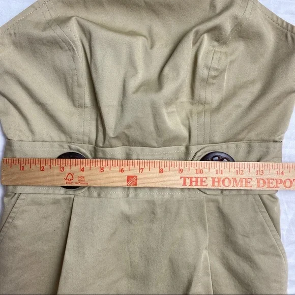 MILLY Jumper Dress Wooden button canvas military